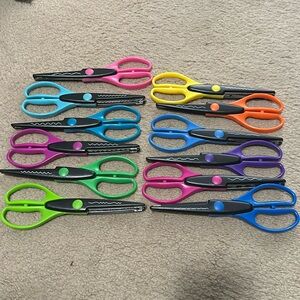 12 pairs of scrapbook scissors